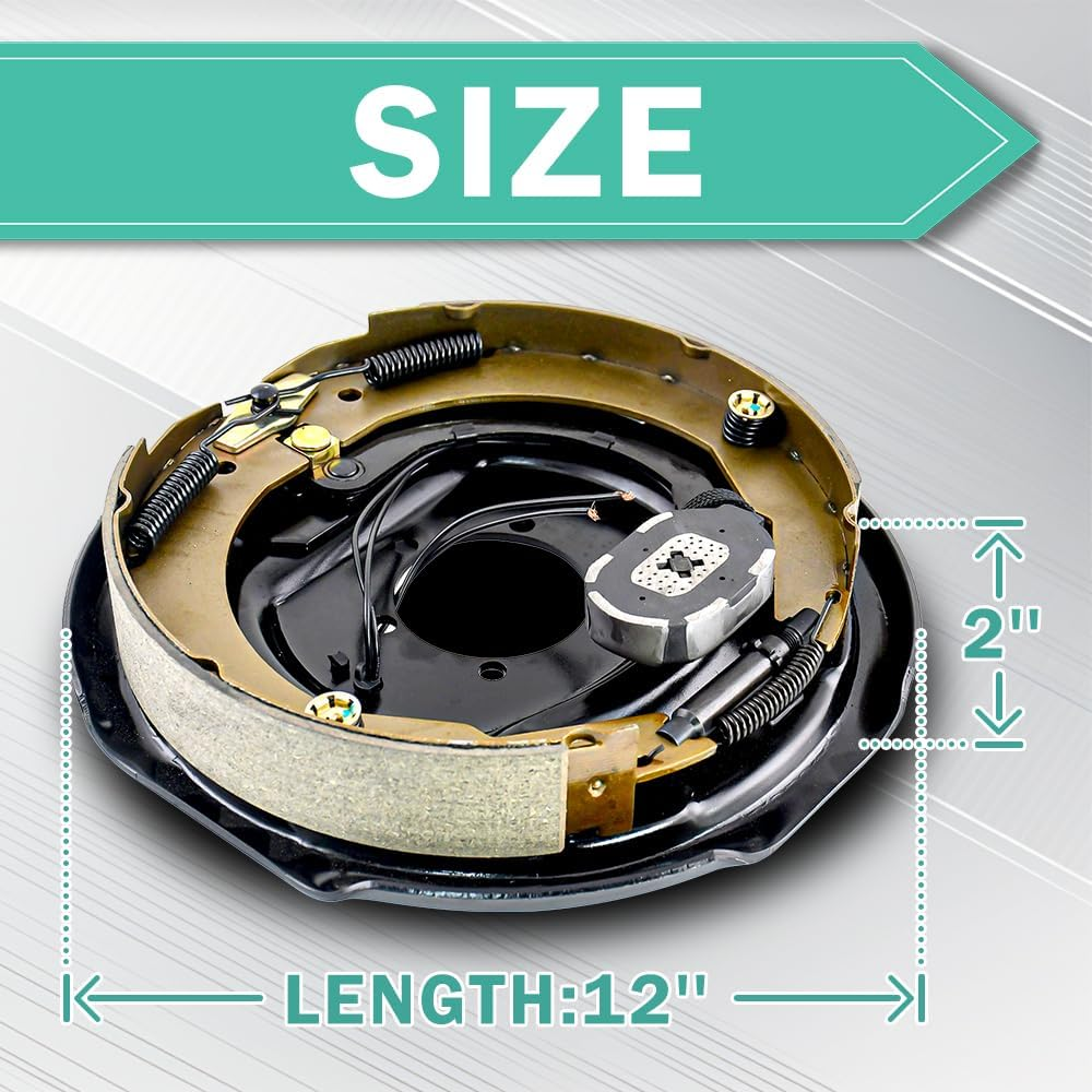 12" x 2" Electric Brake 7000 lbs Electric Trailer Brake Assembly