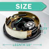 10" X 2-1/4" Electric Brake 3500 lbs Electric Trailer Brake Assembly Right Hand