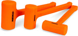 2 LB Dead Blow Hammer - Polyurethane Head, Non-Slip Grip, Orange