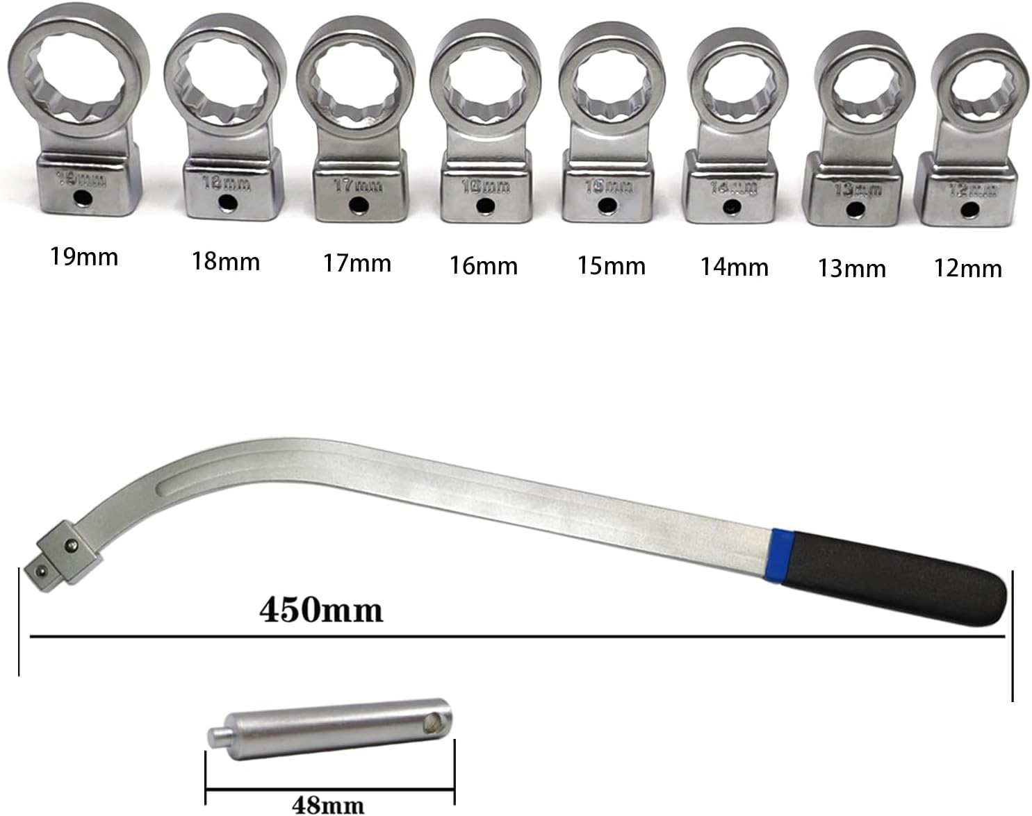 15-Piece Universal Belt Tensioner Tool Kit with Torx and 12-Point Adapters
