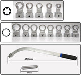 15-Piece Universal Belt Tensioner Tool Kit with Torx and 12-Point Adapters
