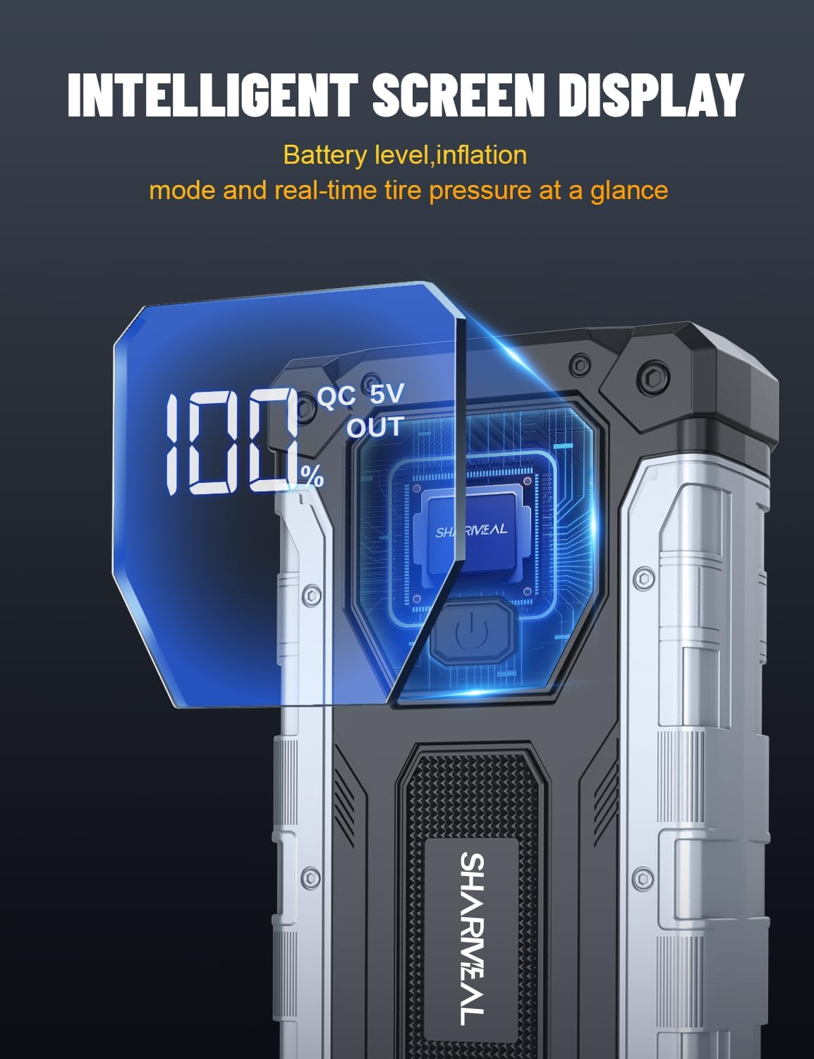 4000A Car Jump Starter for 10.0L Gas & 8.0L Diesel Engines with LED Light