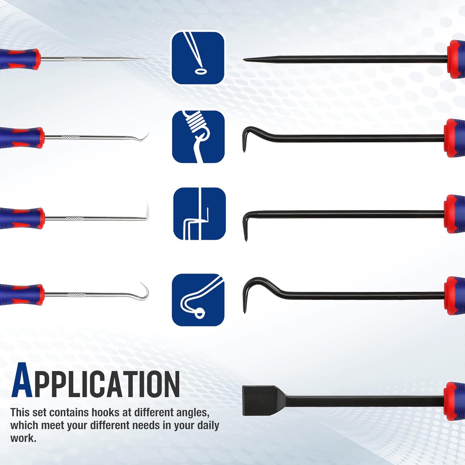 9-Piece Precision Pick & Hook Set for Automotive & Electronic Repairs