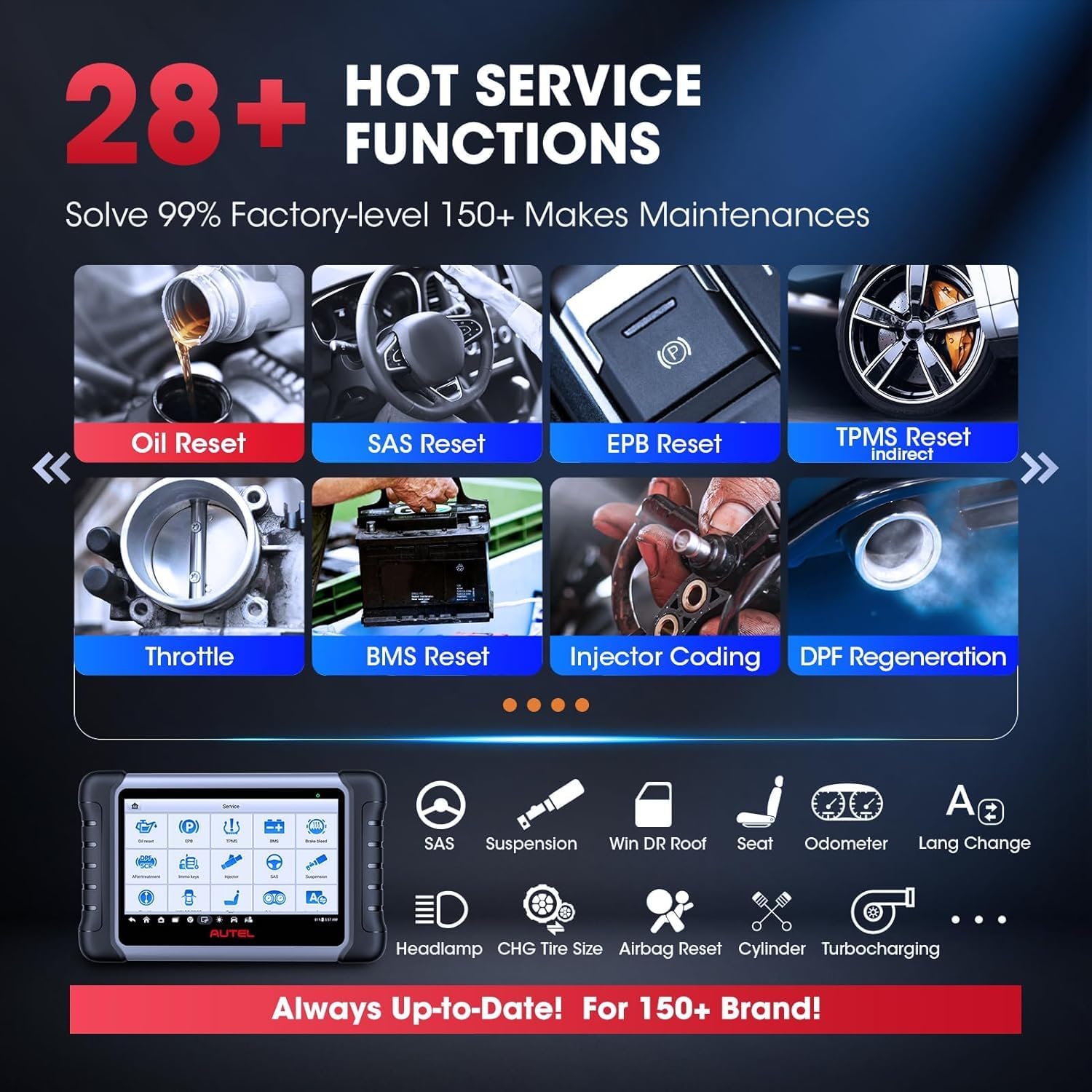 2025 Auto Diagnostic Scanner with Bi-directional Tool and 28+ Reset Services