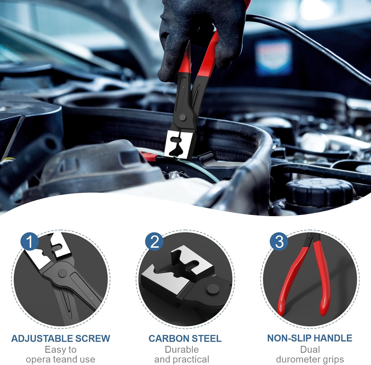 3-Pack Electrical Disconnect Pliers Set for Automotive Fuel Line and Connector Removal