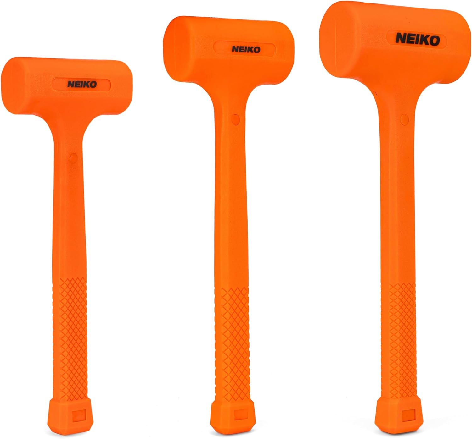 2 LB Dead Blow Hammer with Polyurethane Head, Non-Slip Grip, Orange Color