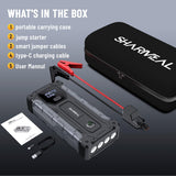 4000A Car Jump Starter for 10.0L Gas & 8.0L Diesel Engines with LED Light