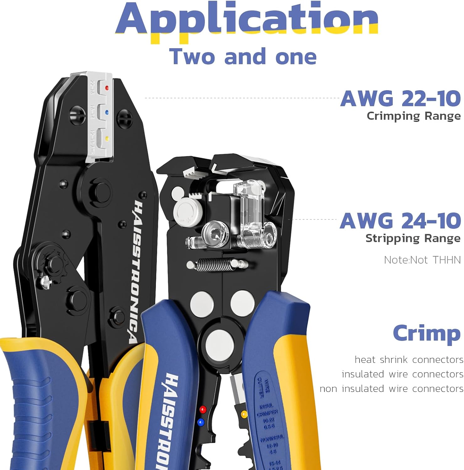 Wire Stripper and Crimping Tool Set for AWG 24-10 and AWG 22-10