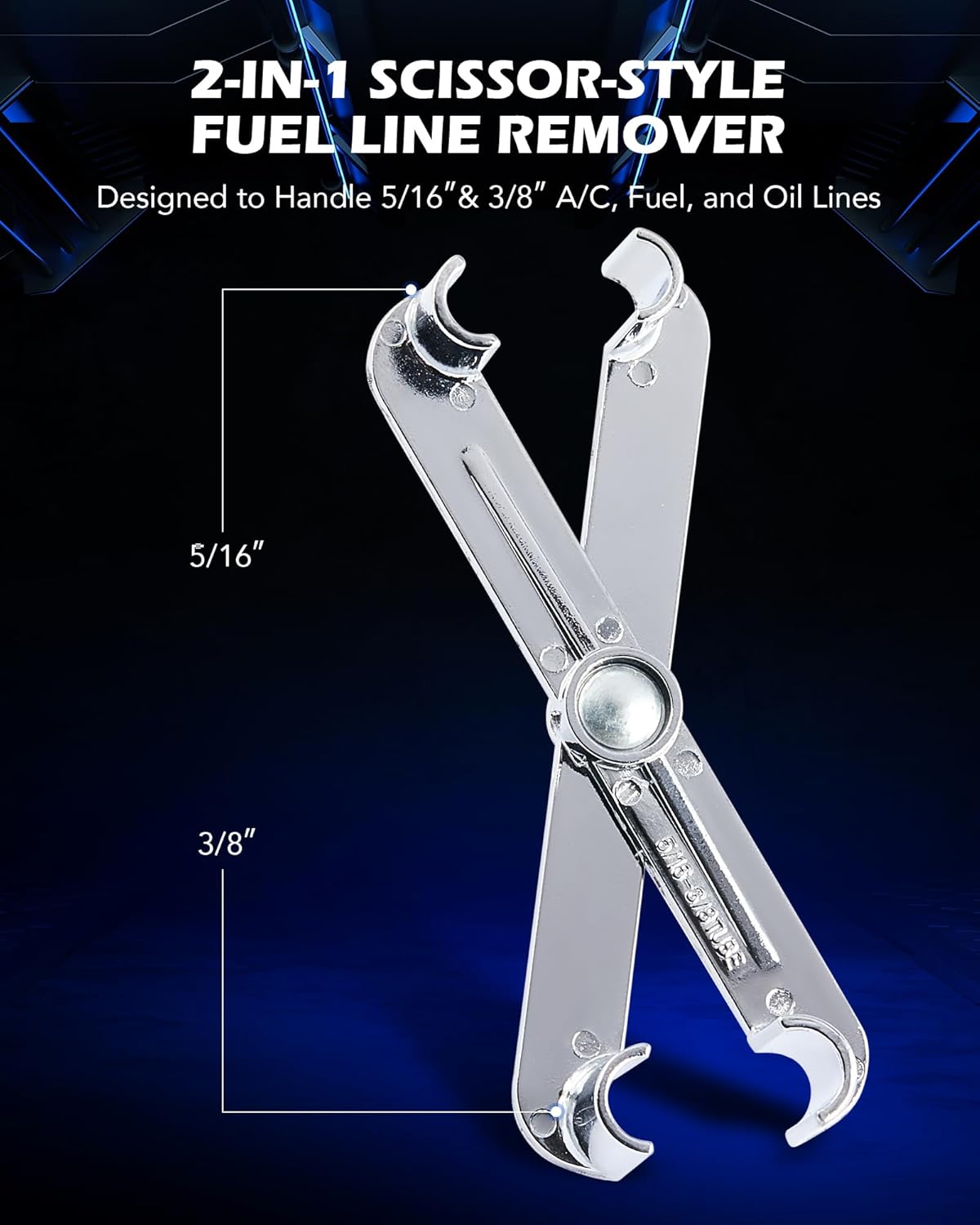 25-piece quick disconnect tool set for fuel, A/C, and transmission lines compatible with Ford, Chevy, and GM. Easy-to-use and durable.