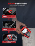 12V car battery tester and alternator diagnostic tool for vehicle performance checks.