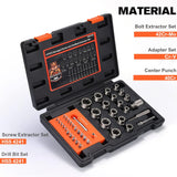 13-piece chrome molybdenum steel bolt and nut remover set with storage case