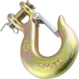 5/16 Clevis Slip Hook with Safety Latch Heavy Duty Grade 70 Forged Steel, 14,000 lbs Capacity for Towing & Chains