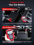 12V car battery tester and alternator diagnostic tool for vehicle performance checks.