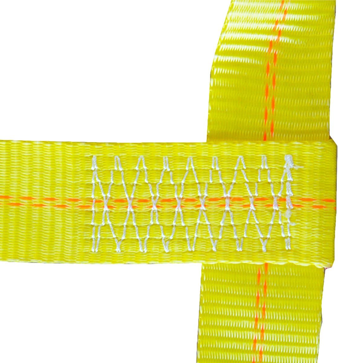 Tow Dolly Basket Strap with Twisted Snap Hooks - 2'' Webbing, 12,000 lbs Strength, Fits 14-19'' Tires