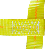 Tow Dolly Basket Strap with Twisted Snap Hooks - 2'' Webbing, 12,000 lbs Strength, Fits 14-19'' Tires