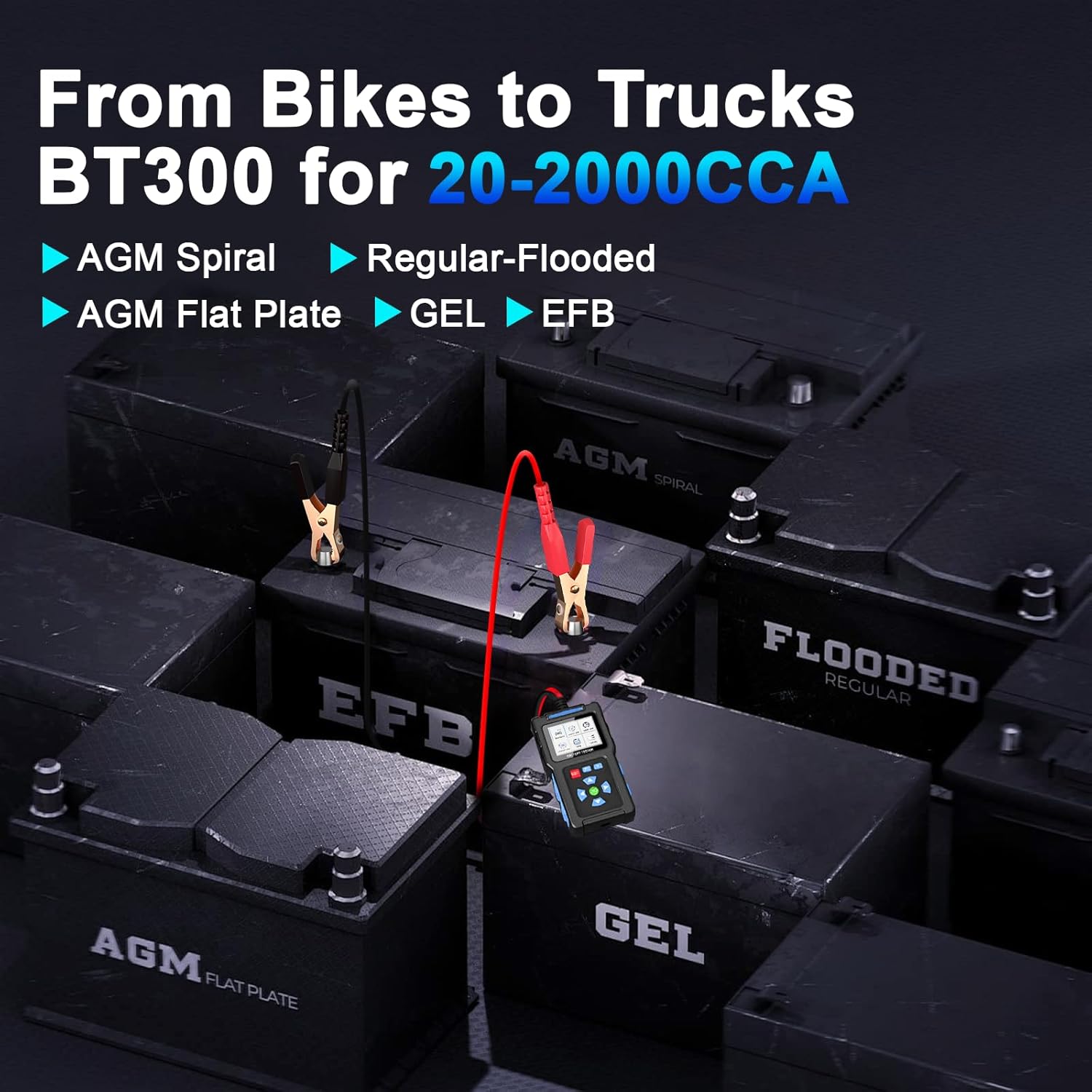 12V Battery Load Tester - 20-2000 CCA for automotive battery and alternator diagnostics