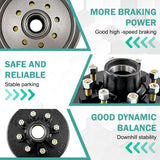 12" Electric Trailer Brake Kit 8-6.5" Hub Drum for 7000lbs Axle