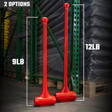 2 LB Dead Blow Hammer - Polyurethane Head, Non-Slip Grip, Orange