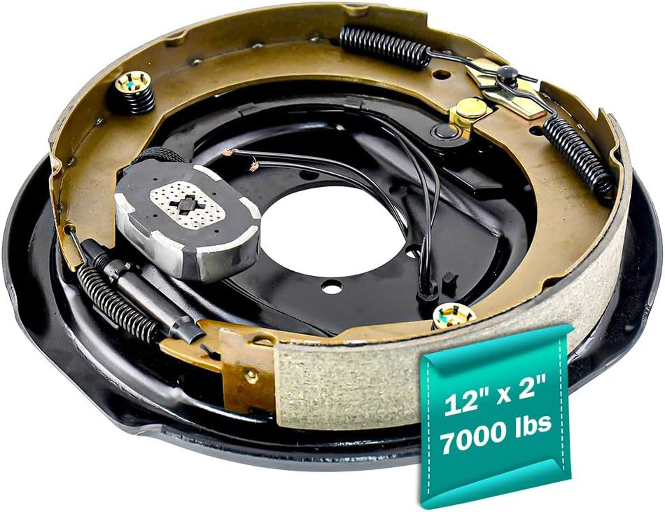 12" x 2" Electric Brake 7000 lbs Electric Trailer Brake Assembly Left Hand