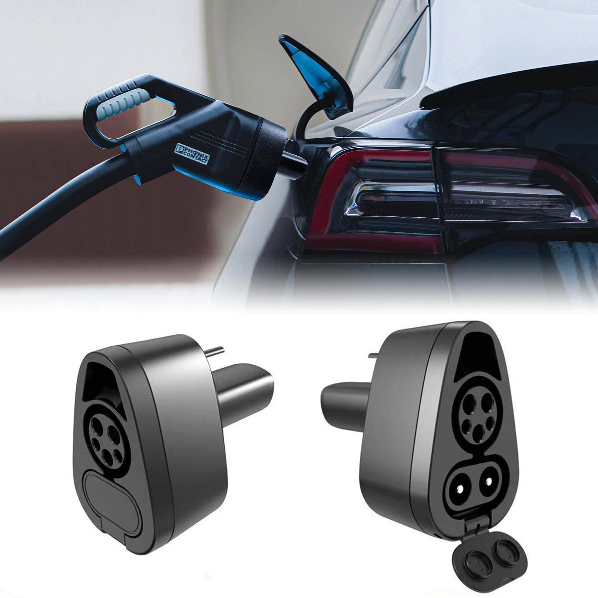 CCS1 & J1772 Charging Adapter for Tesla Model 3/Y - Fast & Slow Charging