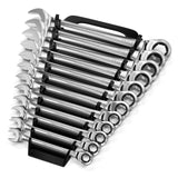 12-Piece 120 Tooth Ratcheting Wrench Set with Extractor Feature