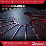 12-Piece 120 Tooth Ratcheting Wrench Set with Extractor Feature