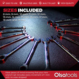 12-Piece 120 Tooth Ratcheting Wrench Set with Extractor Feature