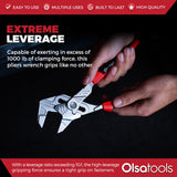 10-Inch Pliers Wrench with Smooth Jaws and Ergonomic Grip for Heavy-Duty Use