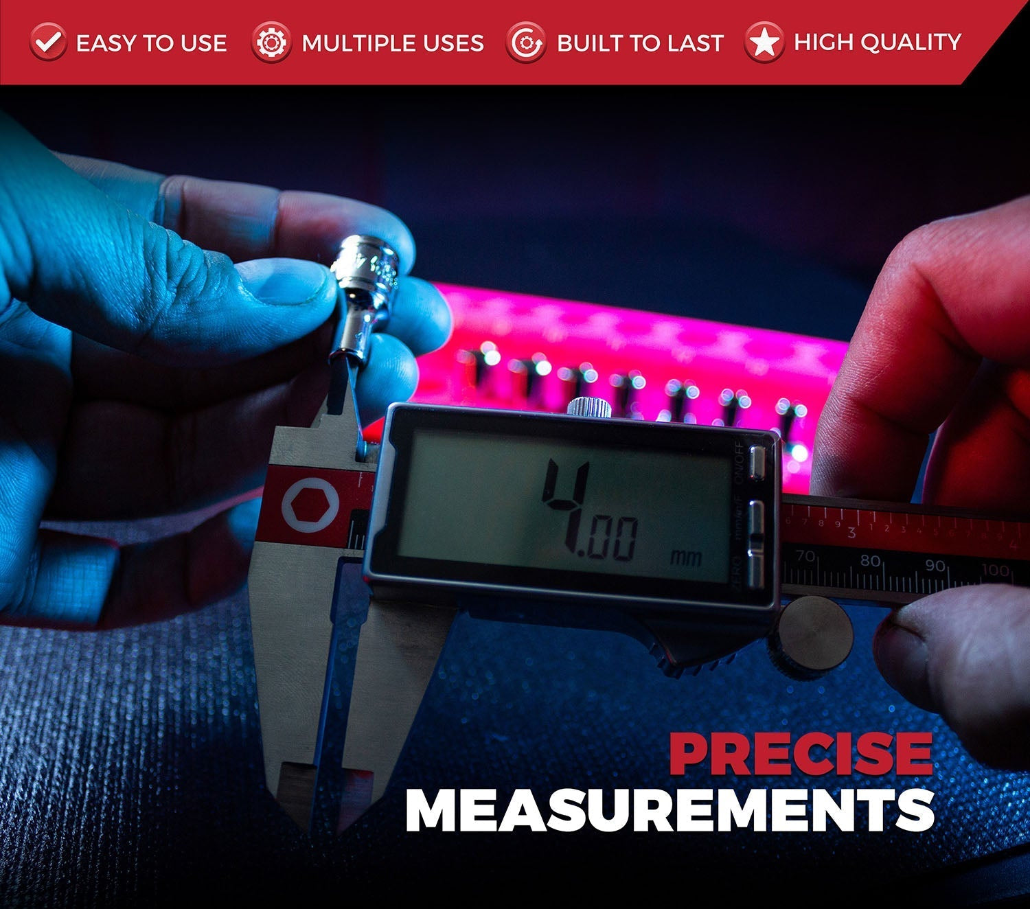 6-Inch Digital Caliper with LCD Screen and Precision Sensor for Accurate Measurements