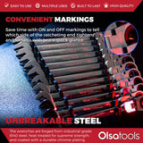 12-Piece 120 Tooth Ratcheting Wrench Set with Extractor Feature