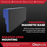 3-Row Magnetic Socket Holder Organizes 75+ 1/4",3/8",1/2" Drive Sockets