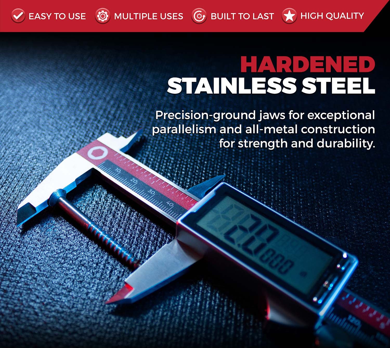 6-Inch Digital Caliper with LCD Screen and Precision Sensor for Accurate Measurements