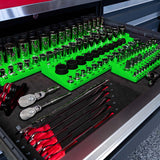 3-Row Magnetic Socket Holder Organizes 75+ 1/4",3/8",1/2" Drive Sockets