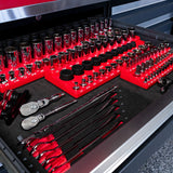 3-Row Magnetic Socket Holder Organizes 75+ 1/4",3/8",1/2" Drive Sockets