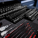 3-Row Magnetic Socket Holder Organizes 75+ 1/4",3/8",1/2" Drive Sockets