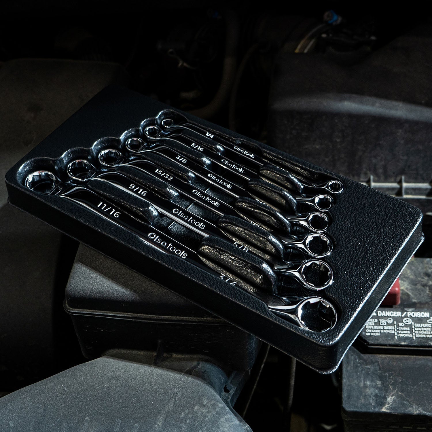 7-Piece Offset Bolt Extractor Wrench Set - Metric Sizes