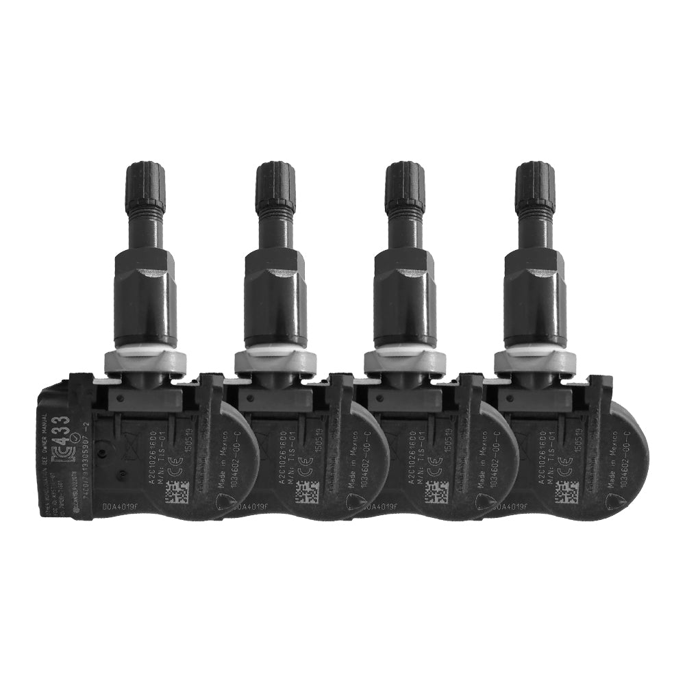 433MHz Tire Pressure Monitoring System (TPMS) for Tesla Model S/X/3, pre-configured for easy installation and real-time pressure monitoring.