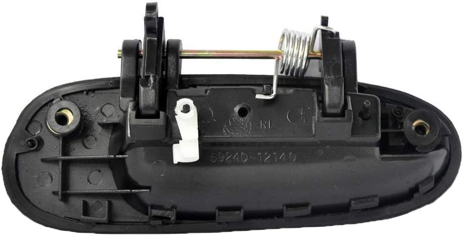 JADODE 4pcs Front/Rear Left and Right Exterior Door Handle Fits for Geo Prizm,Toyota Corolla Driver + Passenger Side Outer Door Handles-Plastic Black