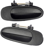 JADODE 4pcs Front/Rear Left and Right Exterior Door Handle Fits for Geo Prizm,Toyota Corolla Driver + Passenger Side Outer Door Handles-Plastic Black