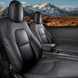Nappa Leather Seat Covers Sets For Tesla Model 3 & Y 2017-2024 Model 3 Highland