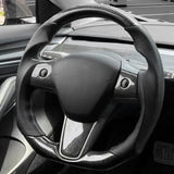 Model 3/ Y Custom Sport Grip Real Carbon Fiber Steering Wheel