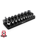 Magnetic Socket Organizer 2Row Holder for 1/4" 3/8" 1/2" Drive Sockets