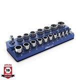 Magnetic Socket Organizer 2Row Holder for 1/4" 3/8" 1/2" Drive Sockets