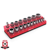 Magnetic Socket Organizer 2Row Holder for 1/4" 3/8" 1/2" Drive Sockets