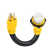 50 Amp to 15 Amp 110V RV Adapter Plug, 15 Amp Male to 50 Amp Female RV Power Adapter Cord 12" ETL Listed