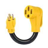 RV Electrical Power Adapter Cord-15A Male to 50A Female 12inch Power Cord，ETL Listed