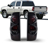 1999-2006 Chevy Silverado 1500 2500 3500 Smoke Tail Lights Brake Lamps Pair