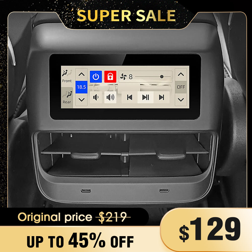 Model 3 & Y Rear Multimedia LCD Display Screen Air Conditioning Control