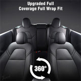 Nappa Leather Seat Covers Sets For Tesla Model 3 & Y 2017-2024 Model 3 Highland