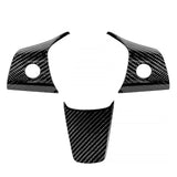 Model 3/ Y Real Carbon Fiber Steering Wheel Cover Overlay
